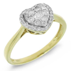 0.31CT DIAMOND HEART RING