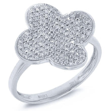 Load image into Gallery viewer, 0.43CT DIAMOND PAVE CLOVER RING
