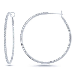 1.29CT DIAMOND HOOP EARRING