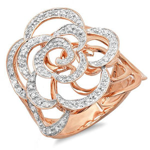 0.23CT DIAMOND FLOWER RING