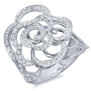 0.23CT DIAMOND FLOWER RING