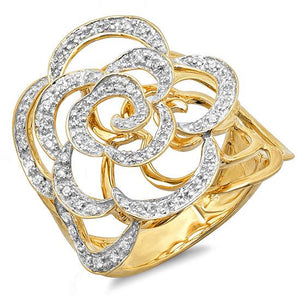 0.23CT DIAMOND FLOWER RING