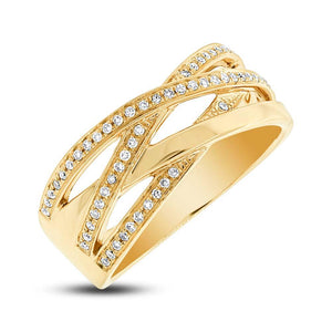 0.18CT DIAMOND BRIDGE RING