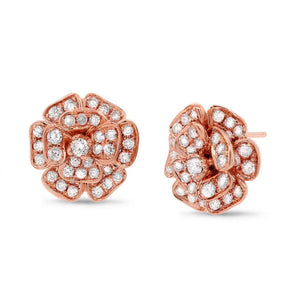 1.62CT DIAMOND FLOWER EARRING