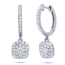 Load image into Gallery viewer, 1.20CT DIAMOND CLUSTER EARRING
