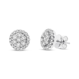 1.13CT DIAMOND CLUSTER STUD EARRING