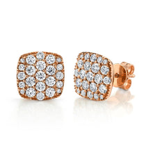 Load image into Gallery viewer, 1.10CT DIAMOND PAVE STUD EARRING
