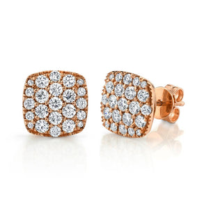 1.10CT DIAMOND PAVE STUD EARRING