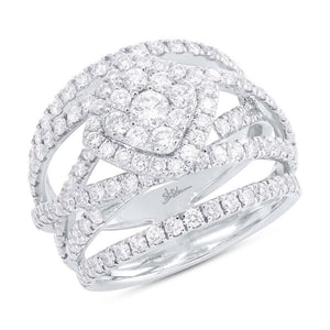 2.20CT DIAMOND CLUSTER RING