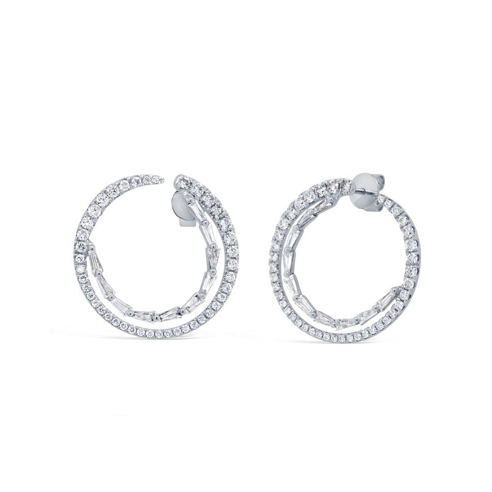 1.92CT DIAMOND BAGUETTE EARRING