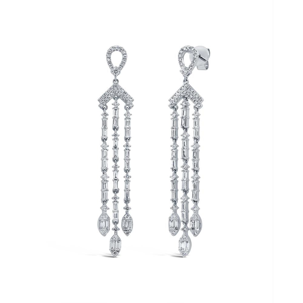 1.67CT DIAMOND BAGUETTE EARRING