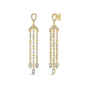 1.67CT DIAMOND BAGUETTE EARRING