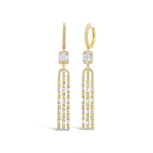 Load image into Gallery viewer, 1.86CT DIAMOND BAGUETTE EARRING
