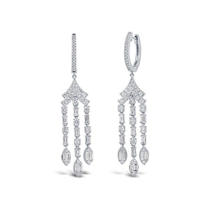 1.74CT DIAMOND BAGUETTE EARRING