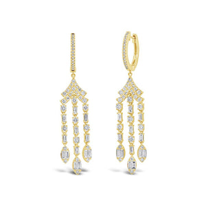 1.74CT DIAMOND BAGUETTE EARRING