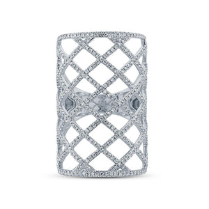 1.02CT DIAMOND CRISSCROSS RING