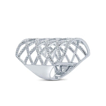 Load image into Gallery viewer, 1.02CT DIAMOND CRISSCROSS RING
