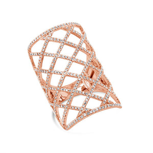 1.02CT DIAMOND CRISSCROSS RING