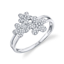 Load image into Gallery viewer, 0.22CT DIAMOND FLOWER RING
