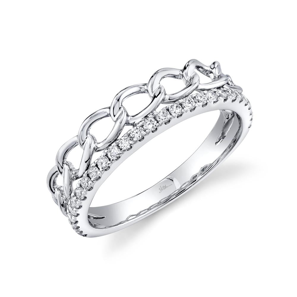 0.28CT DIAMOND LINK RING