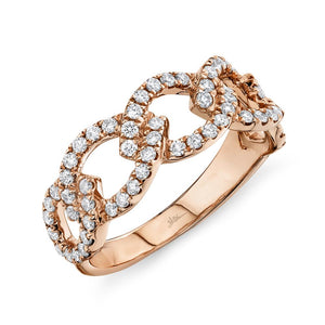 0.61CT DIAMOND LINK RING