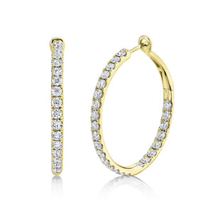 4.00CT DIAMOND HOOP EARRING