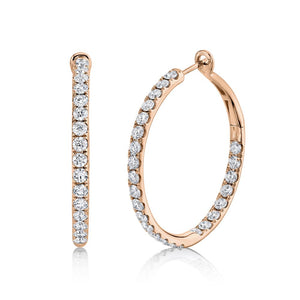 4.00CT DIAMOND HOOP EARRING