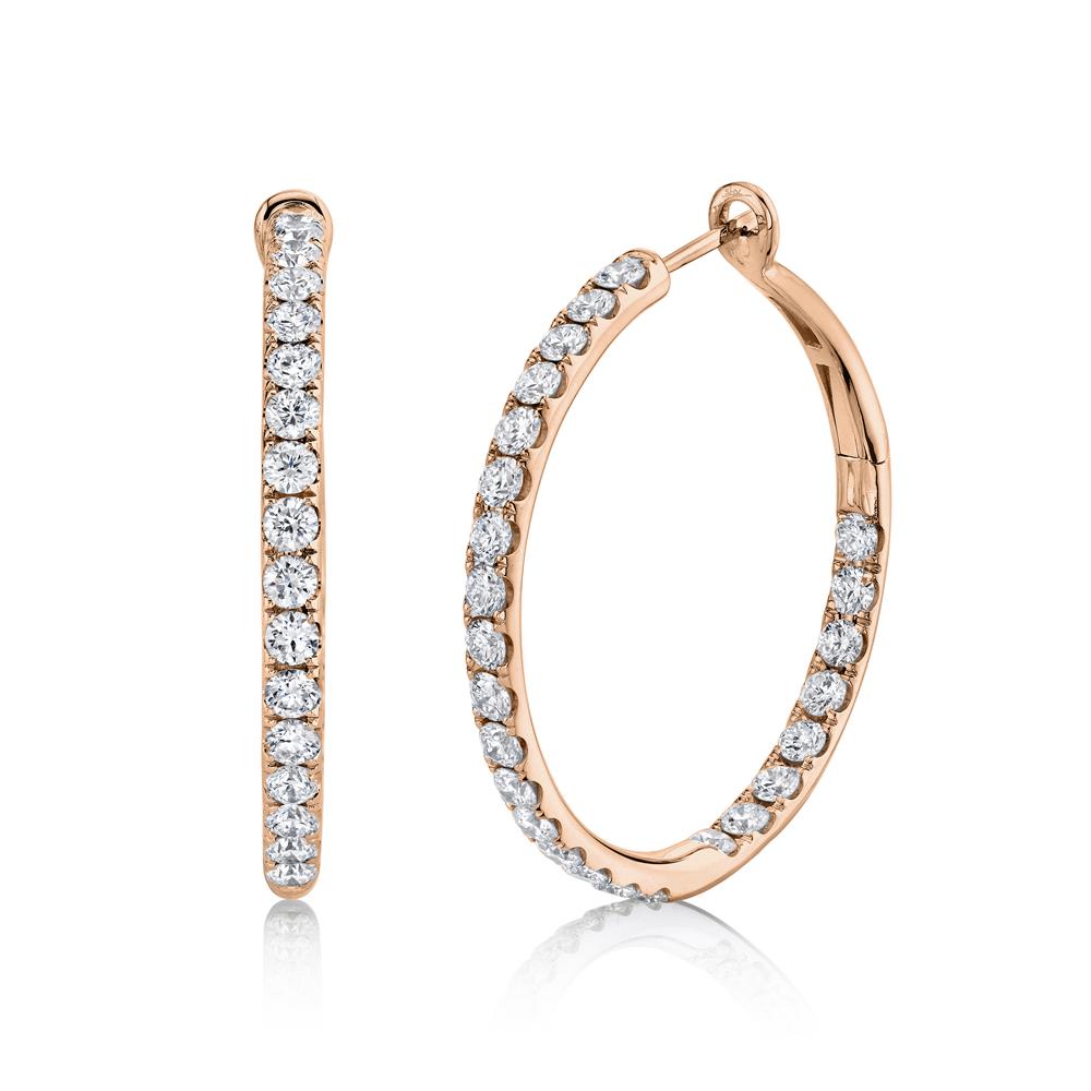 4.00CT DIAMOND HOOP EARRING