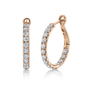 2.42CT DIAMOND HOOP EARRING