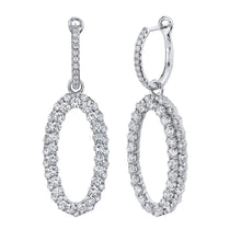 Load image into Gallery viewer, 3.00CT DIAMOND OVAL EARRING
