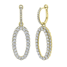 Load image into Gallery viewer, 3.00CT DIAMOND OVAL EARRING
