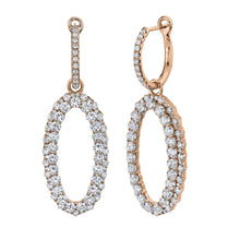 Load image into Gallery viewer, 3.00CT DIAMOND OVAL EARRING
