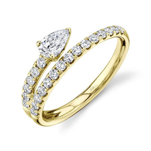 0.72CT DIAMOND PEAR RING