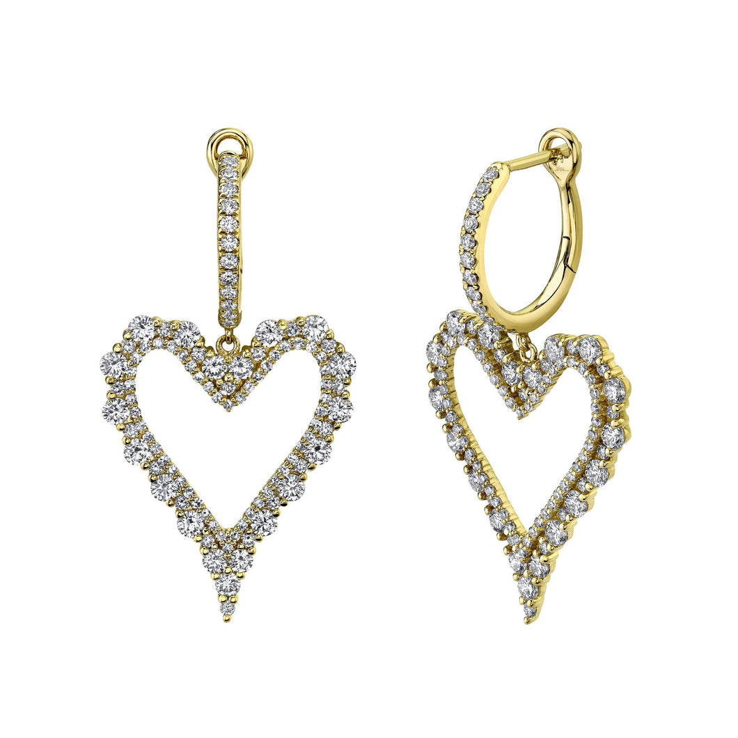 1.99CT DIAMOND HEART EARRING