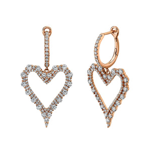 1.99CT DIAMOND HEART EARRING