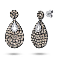 Load image into Gallery viewer, 1.80CT WHITE &amp; CHAMPAGNE DIAMOND EARRING
