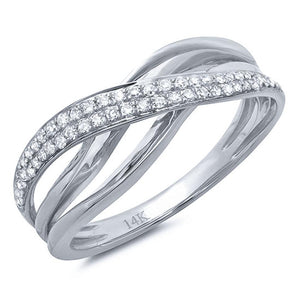 0.22CT DIAMOND BRIDGE RING