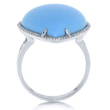 Load image into Gallery viewer, 0.22CT DIAMOND &amp; 14.68CT COMPOSITE TURQUOISE RING
