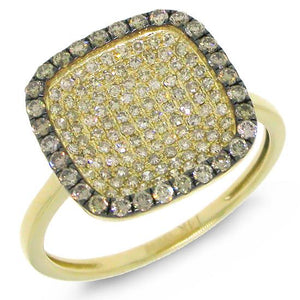 0.60CT WHITE & CHAMPAGNE DIAMOND RING