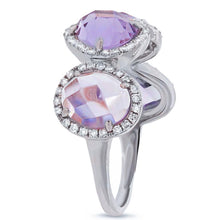 Load image into Gallery viewer, 0.27CT DIAMOND &amp; 3.47CT AMETHYST RING
