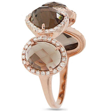 Load image into Gallery viewer, 0.27CT DIAMOND &amp; 3.43CT SMOKEY TOPAZ RING
