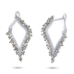 1.20CT WHITE & CHAMPAGNE DIAMOND EARRING