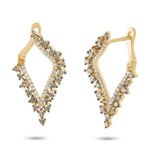 Load image into Gallery viewer, 1.20CT WHITE &amp; CHAMPAGNE DIAMOND EARRING
