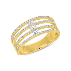 0.40CT DIAMOND BAGUETTE RING