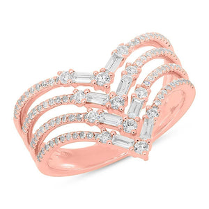 0.70CT DIAMOND BAGUETTE RING