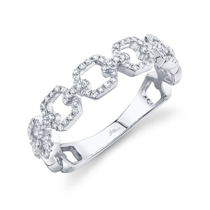 0.22CT DIAMOND LINK RING