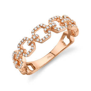 0.22CT DIAMOND LINK RING