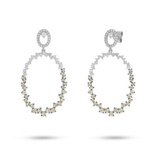 Load image into Gallery viewer, 1.45CT WHITE &amp; CHAMPAGNE DIAMOND EARRING
