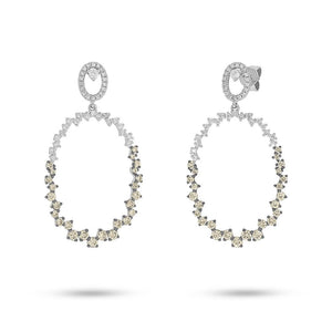 1.45CT WHITE & CHAMPAGNE DIAMOND EARRING