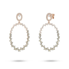 Load image into Gallery viewer, 1.45CT WHITE &amp; CHAMPAGNE DIAMOND EARRING
